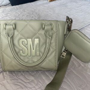 Steve Madden Green Mini Quilted Bag